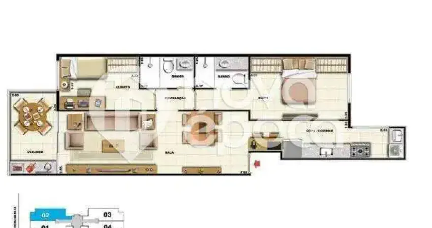 Apartamento com 2 quartos à venda na Rua Pará, Praça da Bandeira, Rio de Janeiro