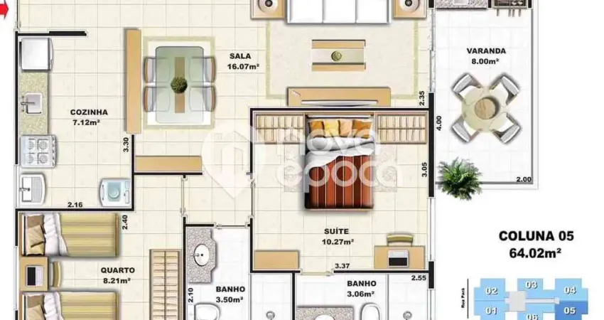 Apartamento com 2 quartos à venda na Rua Pará, Praça da Bandeira, Rio de Janeiro
