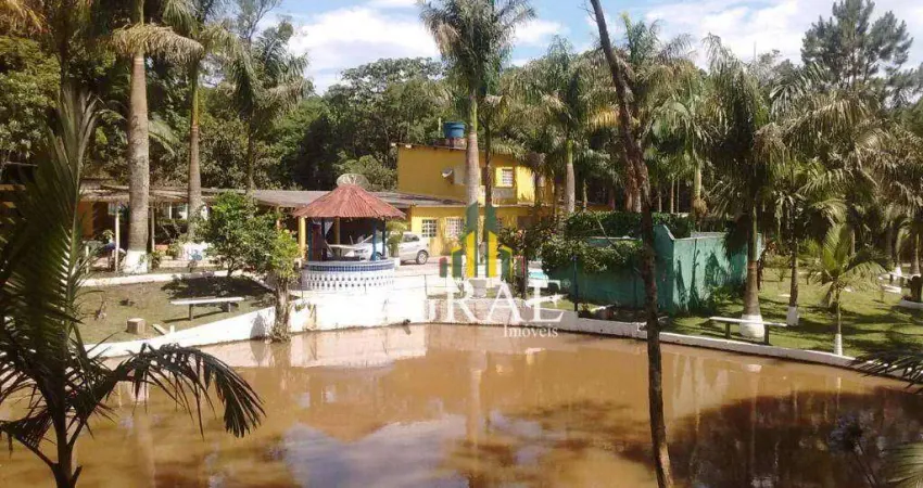 Chácara 4300m², com 3 quartos, lago e piscina, quiosque, á venda no Curucutu - São Bernardo do Campo/SP. (Riacho Grande - Pós Balsa)