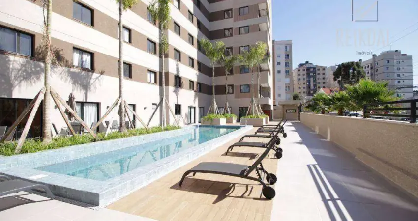Apartamento com 1 dormitório totalmente equipado e mobiliadopara alugar, 20 m² por R$ 2.500/mês - Portão - Curitiba/PR