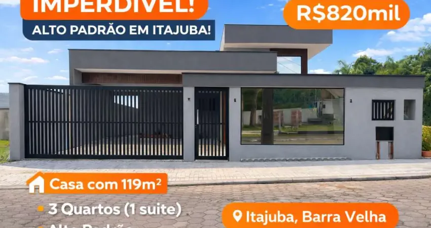 Casa para Venda em Barra Velha, Itajuba, 3 dormitórios, 1 suíte