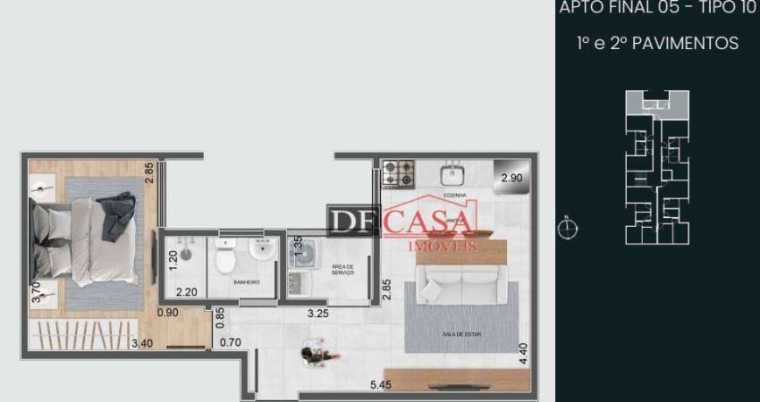 Apartamento com 1 quarto à venda na Rua Maestro José Tescari, 51, Vila Granada, São Paulo