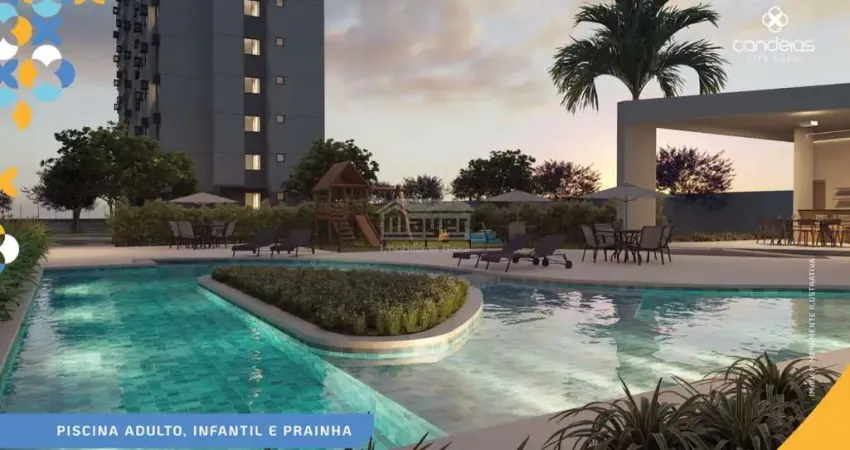 Candeias Life Club | Apto 2 quartos sendo 1 suite | 44m² | Área de Lazer Completa