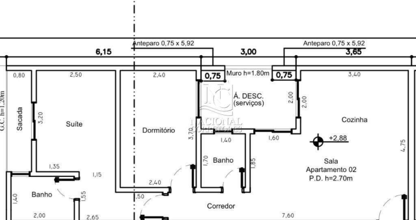 Apartamento com 2 dormitórios à venda, 62 m² por R$ 315.000,00 - Vila Humaitá - Santo André/SP