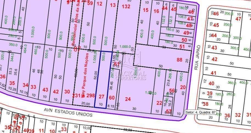 Terreno à venda, 500 m² por R$ 1.380.000,00 - Parque das Nações - Santo André/SP