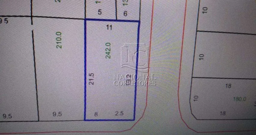Terreno à venda, 242 m² por R$ 600.000,00 - Parque das Nações - Santo André/SP