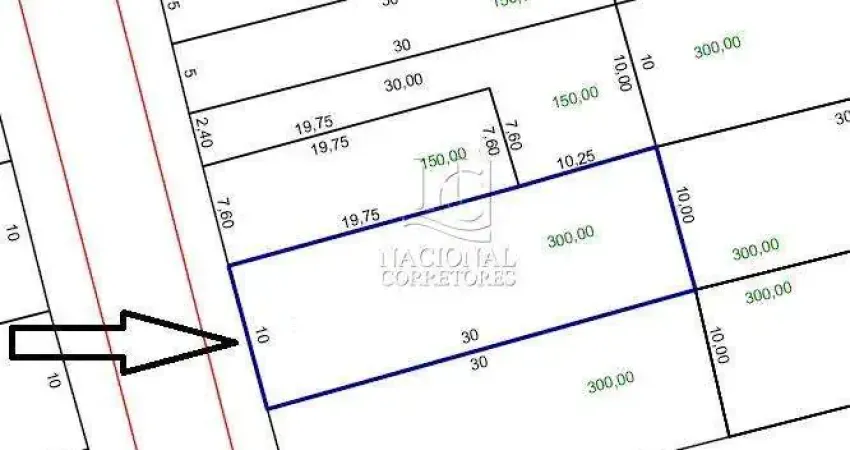 Terreno à venda, 300 m² por R$ 450.000,00 - Jardim Santo Alberto - Santo André/SP