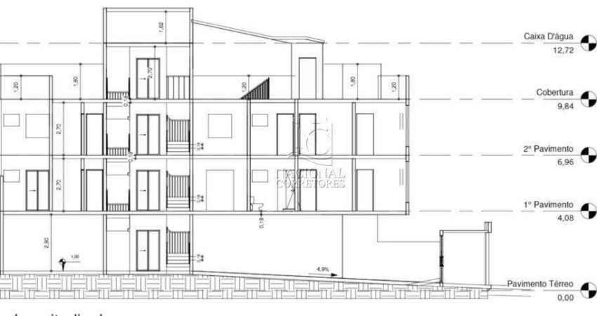 Cobertura com 3 dormitórios à venda, 166 m² por R$ 970.000 - Campestre - Santo André/SP