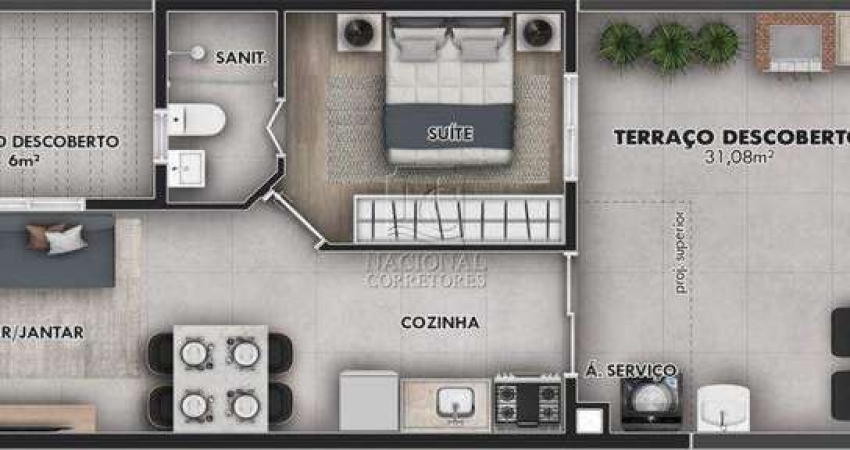 Cobertura Sem Condomínio à venda, 2 quartos, 1 suíte, 2 vagas, Vila Pires - Santo André/SP