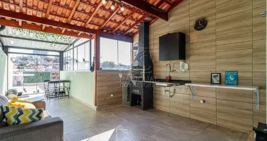 Cobertura sem condomínio à venda, 2 quartos, 1 suíte, 2 vagas, parque oratório - santo andré/sp