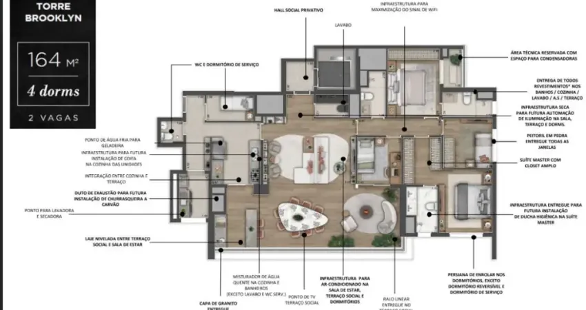 Apartamento com 4 quartos à venda na Rua Michigan, 913, Cidade Monções, São Paulo