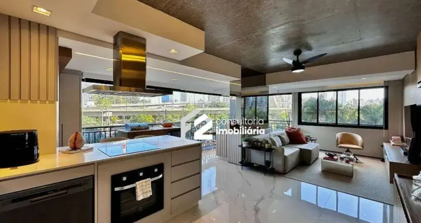 Apartamento com 1 dormitório, 82 m² - venda por R$ 1.740.000 ou aluguel por R$ 10.583/mês - Brooklin Novo - São Paulo/SP