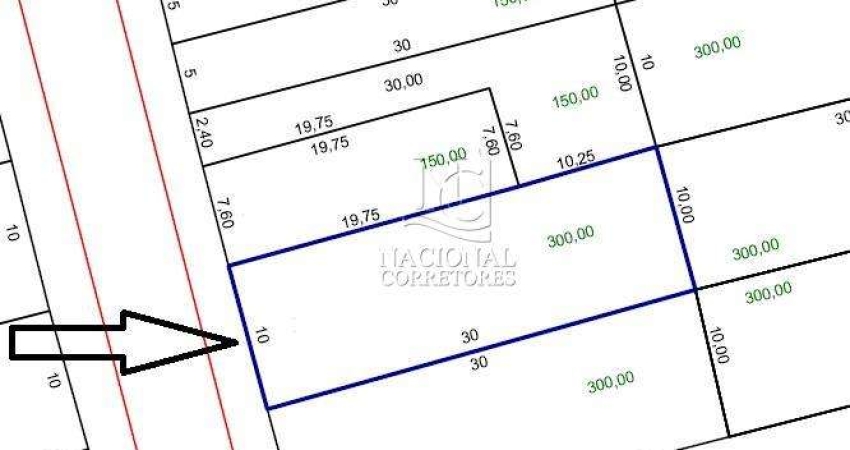 Terreno à venda, 300 m² por R$ 450.000,00 - Jardim Santo Alberto - Santo André/SP