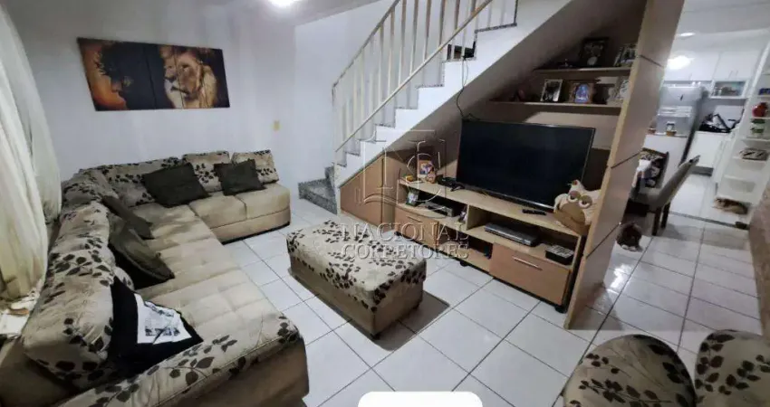 Sobrado com 3 dormitórios à venda, 101 m² - jardim das maravilhas - santo andré/sp