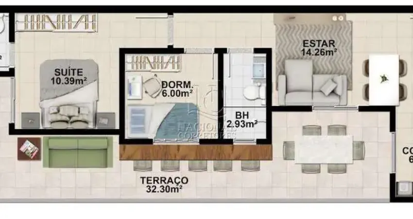 Apartamento Gardem para venda na Vila Alzira em Santo André - SP. São 89m² de área útil,