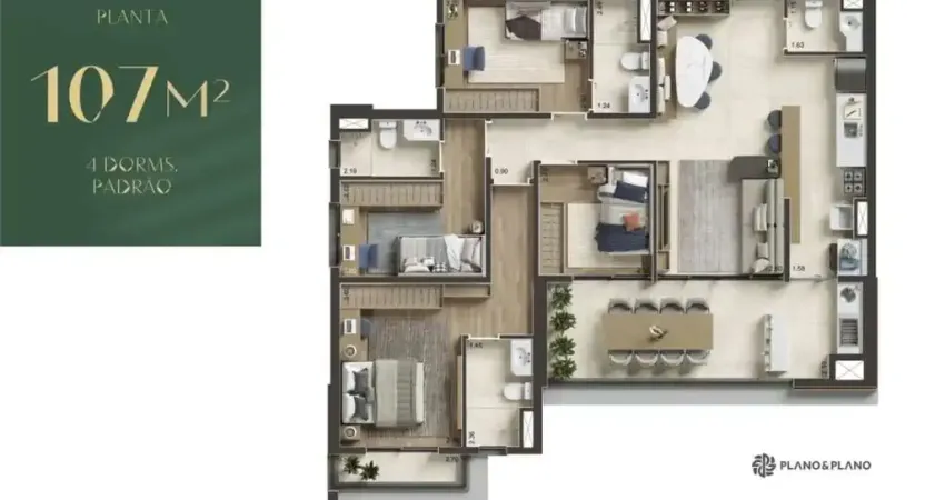 RR7913 Apartamento 107m² CONDOMÍNIO NID ALPHAVILLE - OPORTUNIDADE - 4 Dorms 2 Vagas - Barueri, SP - Ótima Localização - ALAMEDA ARAGUAIA