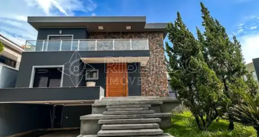 Casa sobrado com piscina à venda em condomínio 4 suítes 5 vagas