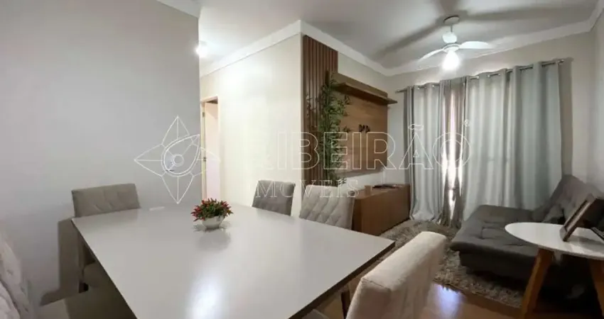 Apartamento mobiliado com dois dormitórios no nova aliança para locação