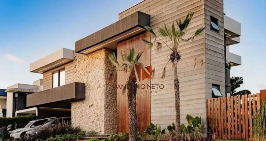 Jardins do lago - casa com 4 quartos à venda, 441 m² por r$ 4.500.000 - urucunema - eusébio/ce