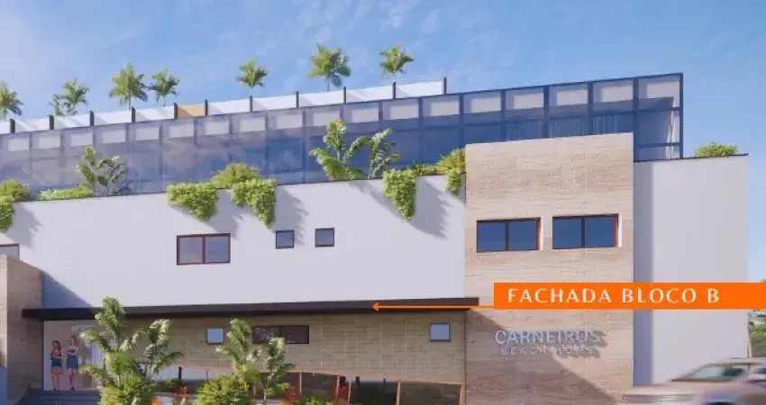 Apartamento a venda com 2 quartos na praia de Muro Alto, a 50m do mar com conforto