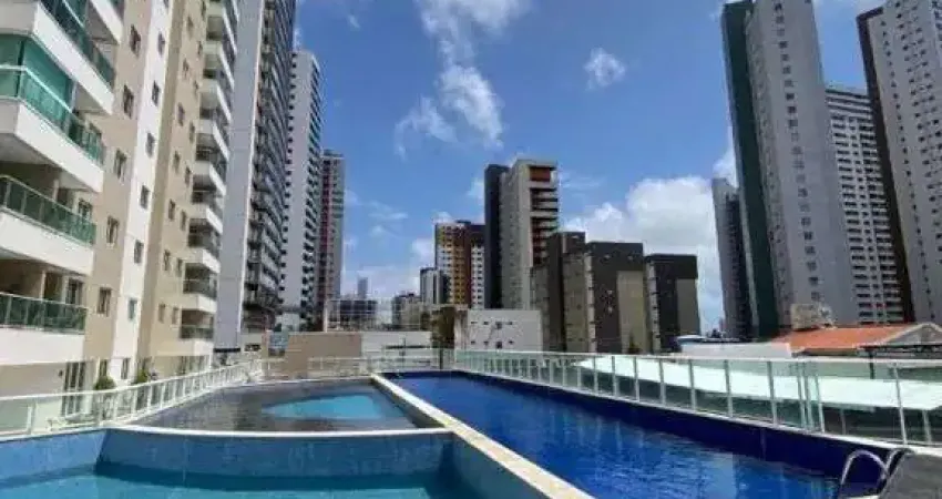 Apartamento alto padrão em Brisamar, totalmente mobiliado, andar alto, lazer completo, segurança 24h e excelente localização.