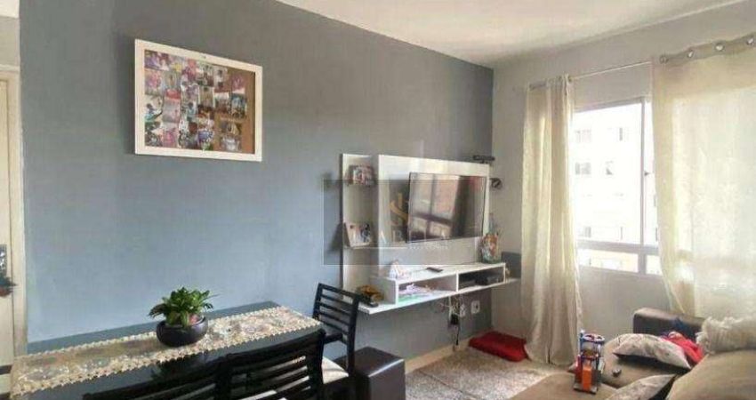 Apartamento com 2 dormitórios, 43 m² - venda por R$ 245.000,00 ou aluguel por R$ 1.953,00/mês - Canhema - Diadema/SP