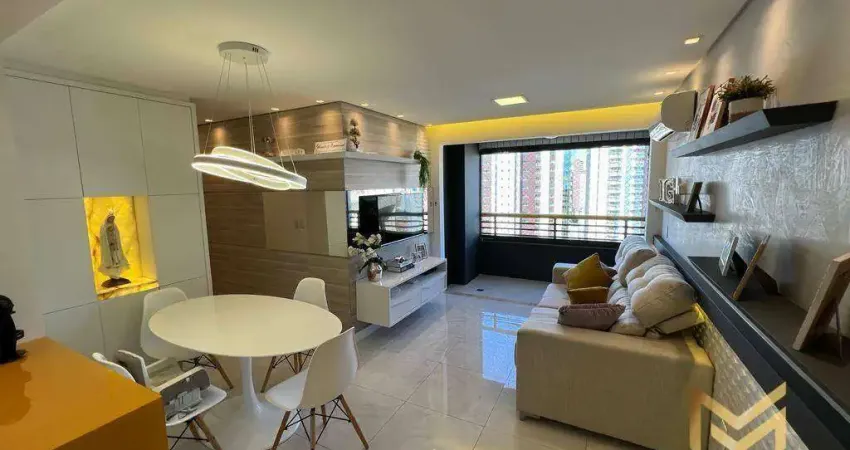 Apartamento com 2 dormitórios à venda, 67 m² por r$ 750.000,00 - meireles - fortaleza/ce