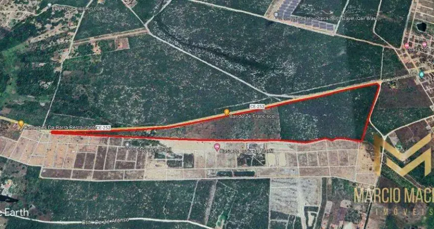 Terreno à venda, 333415 m² por r$ 5.334.640,00 - jacarecoara - cascavel/ce