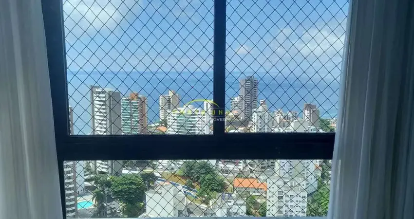 Espetacular apartamento, vista belíssima, para locação, jardim apipema, salvador, ba