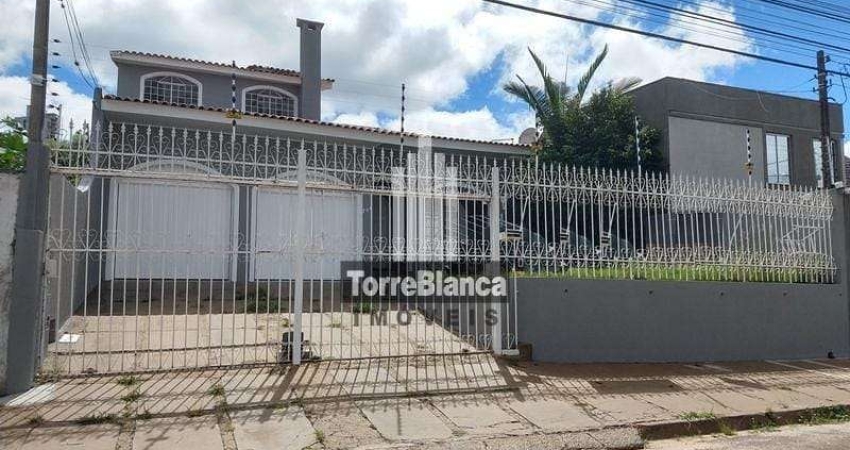 Sobrado semimobiliado com 4 dormitórios, churrasqueira para alugar, 395 m² - Oficinas - Ponta Gross