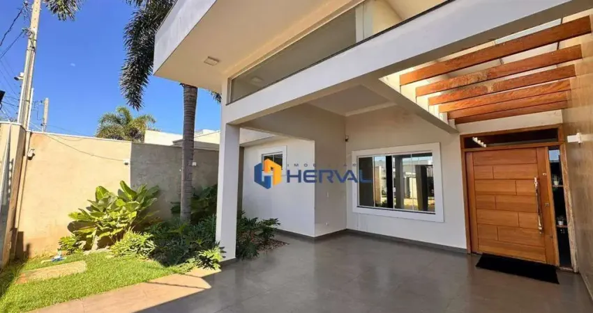 Casa moderna com 3 quartos, sendo 1 suíte, piscina e área gourmet, localizana no jardim pilar em maringá/pr.