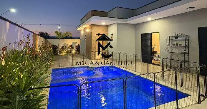 Casa térrea com 3 suítes e linda área gourmet à venda em condomínio