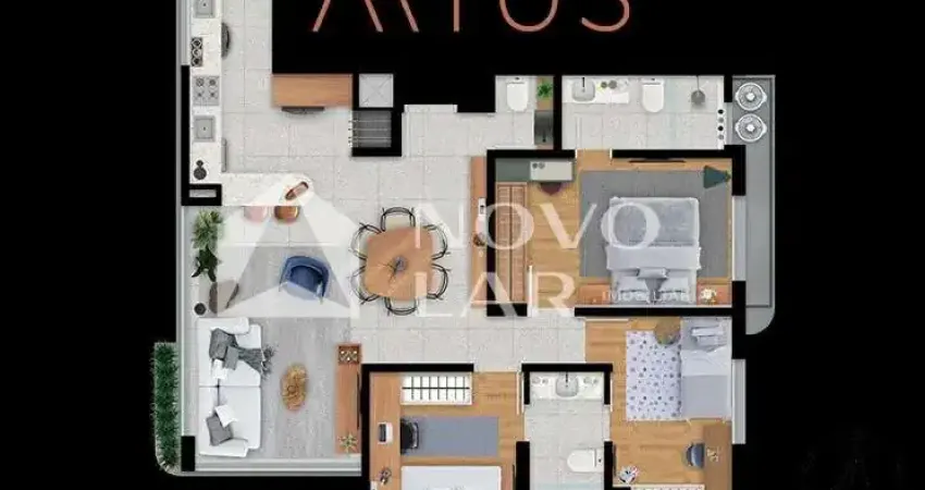 Apartamento com 3 quartos à venda na Rua Artur Fabião Carneiro, 145, Passo da Areia, Porto Alegre