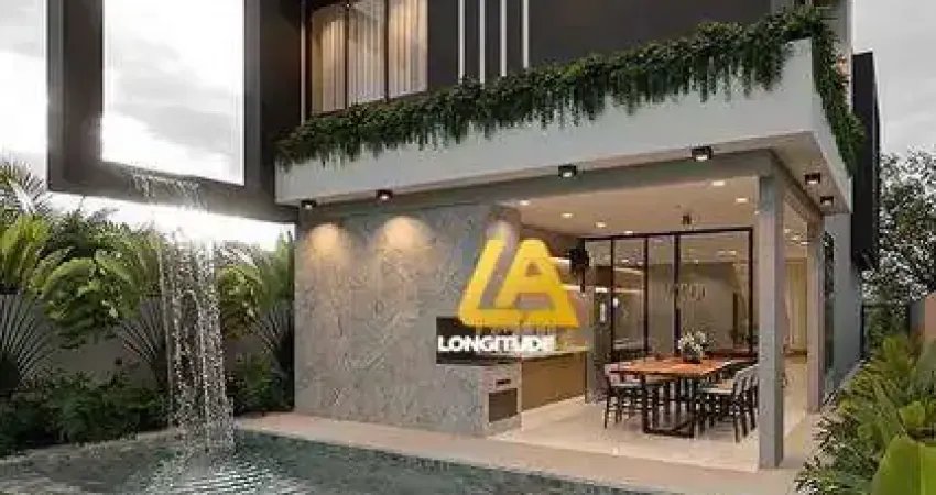 Condomínio Aruã com 4 suítes, piscina completa e projeto contemporâneo