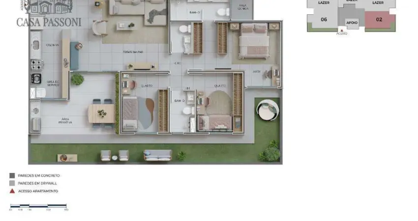 Apartamento à venda em Campinas, Parque Prado, com 3 quartos, com 95.99 m², Casa Prado