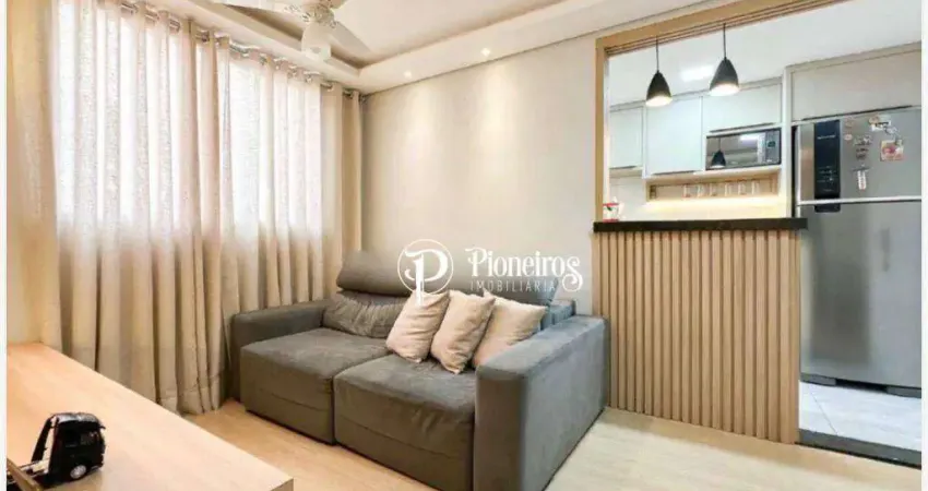 Apartamento com 2 dormitórios à venda, 45 m² por r$ 260.000 - cidade industrial ii - londrina/pr