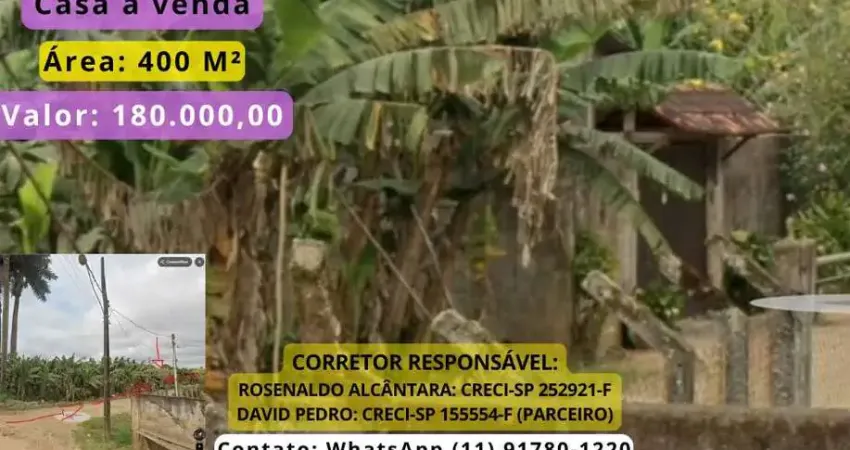 Casa Térrea para Venda em Sete Barras, Bairro Conchal Branco, 2 dormitórios, 1 banheiro, 1 vaga