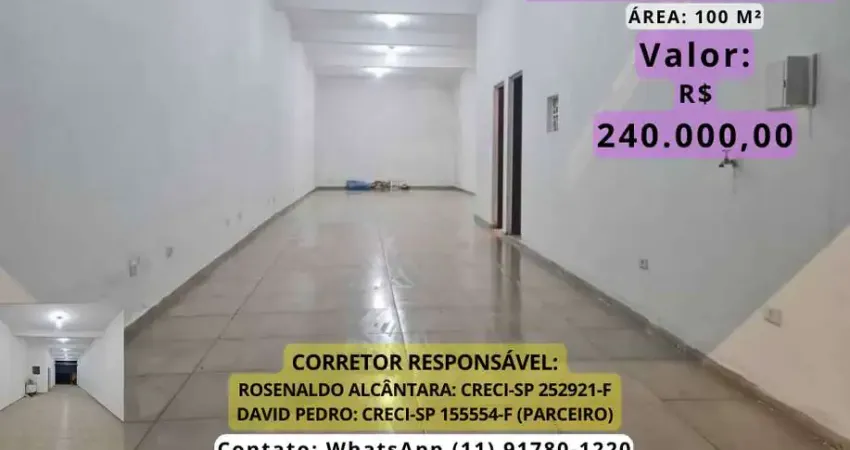Salão Comercial para Venda em São Paulo, Jardim Rosinha, 2 banheiros