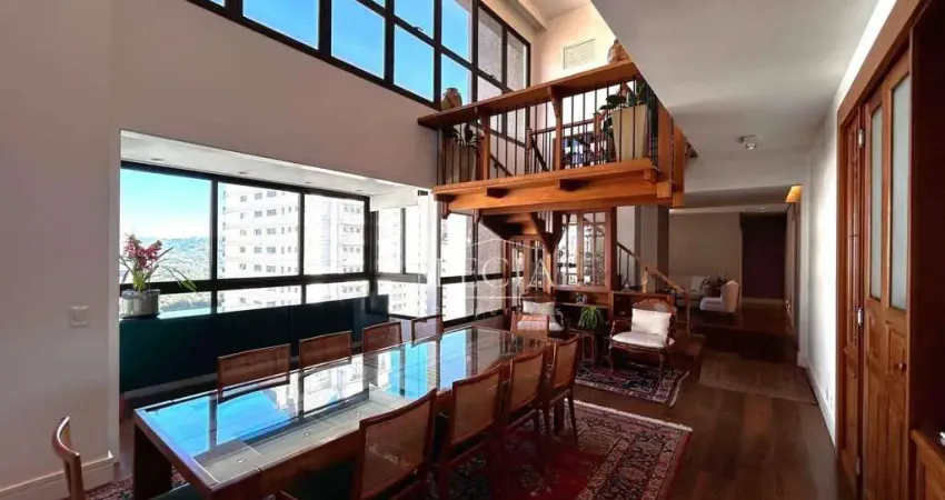 Apartamento duplex mobiliado no itaim bibi com 400 m², 2 suítes e 4 vagas - vista panorâmica e lazer completo.