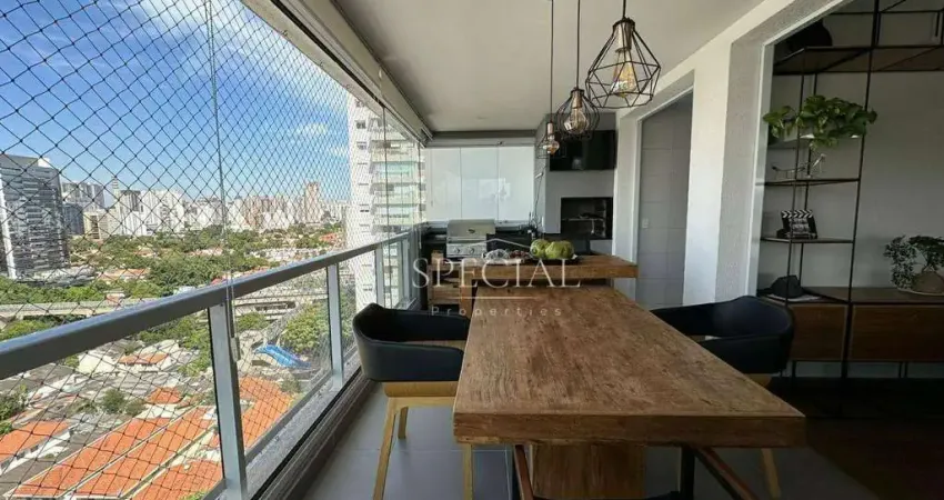 Apartamento de 225m² com 4 suítes, duas varandas e lazer completo