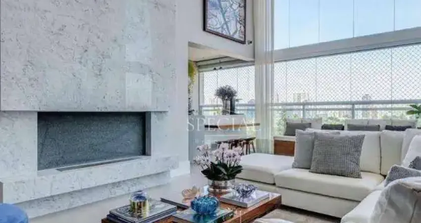 Apartamento de luxo com 198m², 4 suítes e pé direito duplo no brooklin – condomínio nova york penthouses