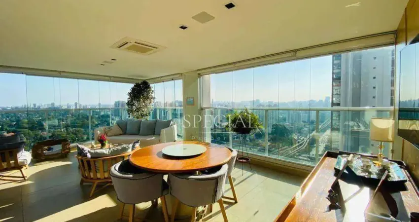 251 m², 3 suítes, 4 vagas – Planta ampla com varanda panorâmica no Campo Belo