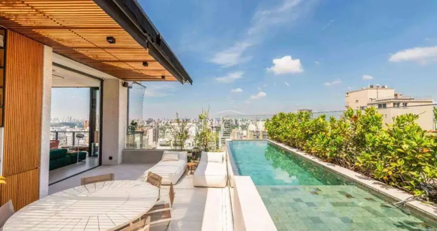 Cobertura com 4 dormitórios à venda, 408 m² por r$ 21.000.000,00 - jardim paulista - são paulo/sp