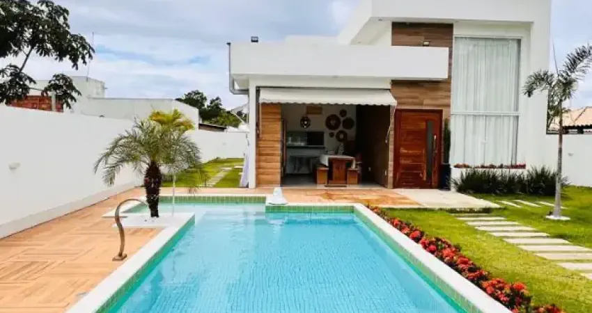 Cód. 8011 barra do jacuípe casa com 3/4 sendo um suíte e piscina privativa