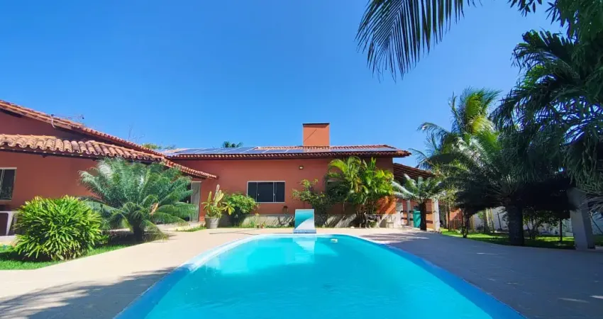 Cód. 586 busca vida casa 4/4 sendo 3 suítes, piscina, terreno e 7 vagas