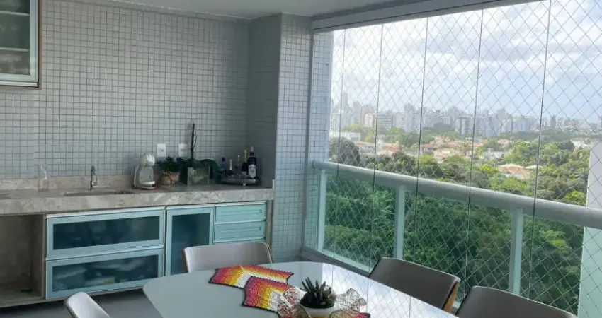 Venda, 4 quartos, 3 suítes com 153m2, varanda gourmet, nascente, dependência (suite) + lavabo + home, no itaigara