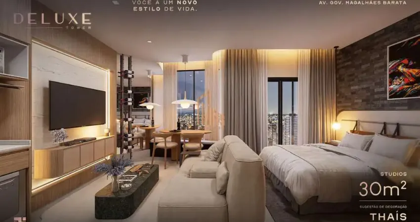 Studio de Luxo na Magalhães Barata, 30m²,1Suíte -Deluxe LM TOWER(ALTO RETORNO!!)