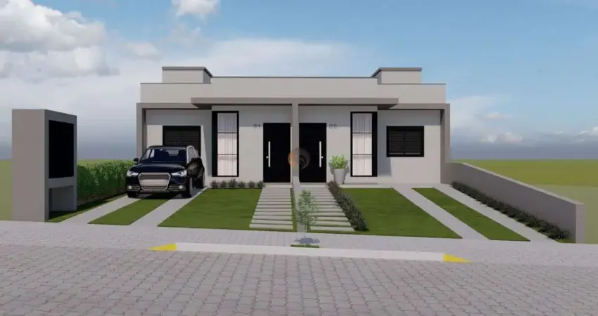 Casa geminada com 2 dormitórios, em ótima localização por r$340.000.00