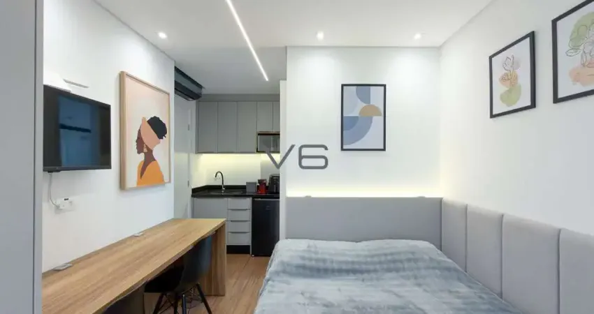 Apartamento Studio com 21,1m² privativos, no Água Verde, Curitiba-PR.
