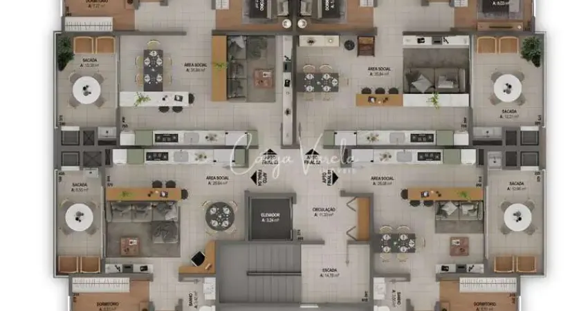 Apartamento com 3 quartos à venda na Rua Josefina Deboni, Pio X, Caxias do Sul
